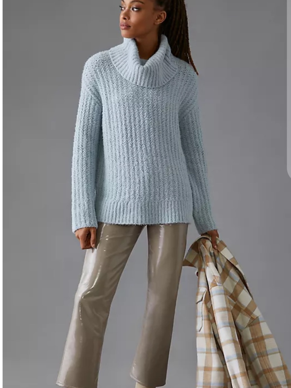 Anthropologie MAEVE Cowl-neck Pullover Sweater In Blue